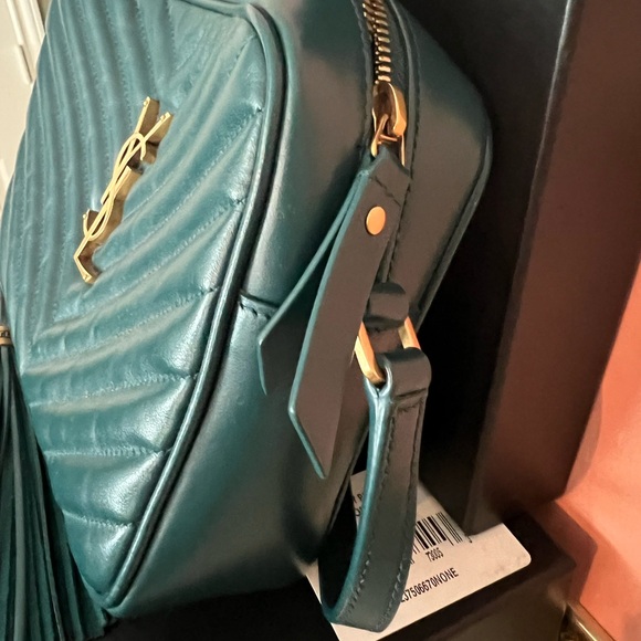 YSL Saint Laurent Quilted Chevron Lou Crossbody Bag. - Picture 7 of 17